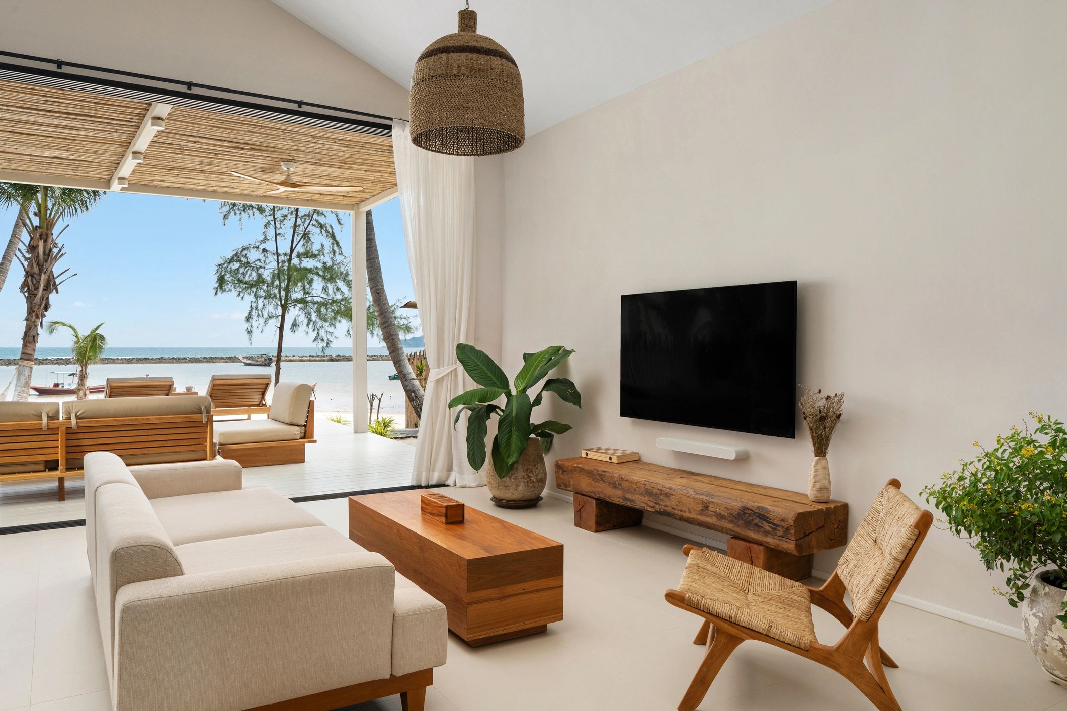 Modern living room for watching movies and series